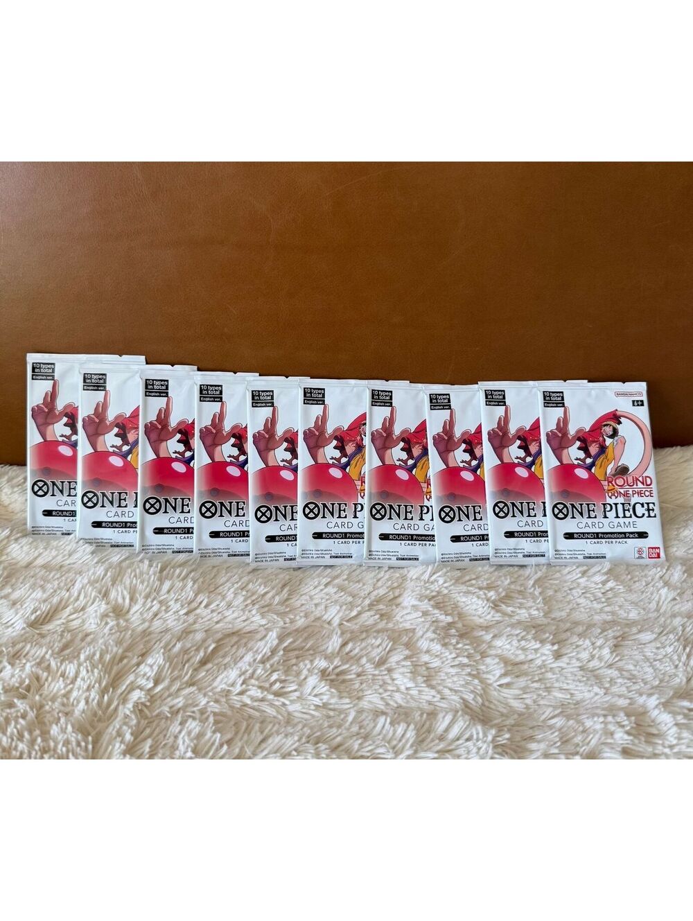 Round 1 x One Piece Card Game Promotional Pack - Lot of 10 Sealed Packs ENGLISH